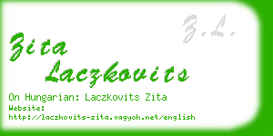 zita laczkovits business card